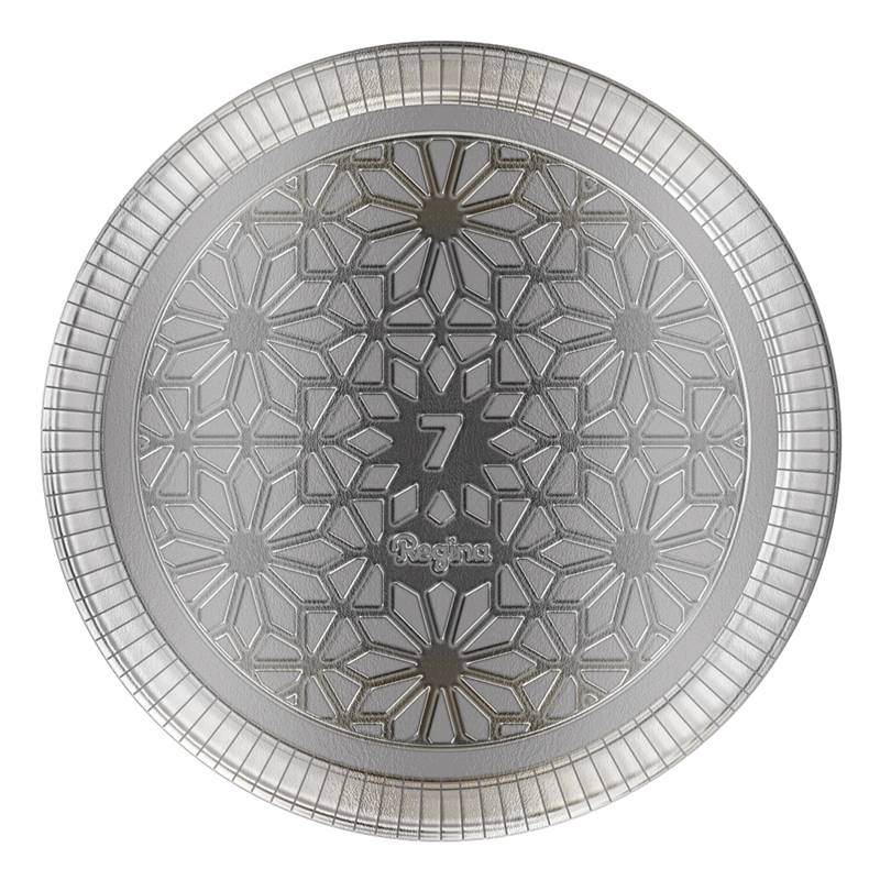 BANDEJA LAMINADA REGINA REDONDA N7 PRATA