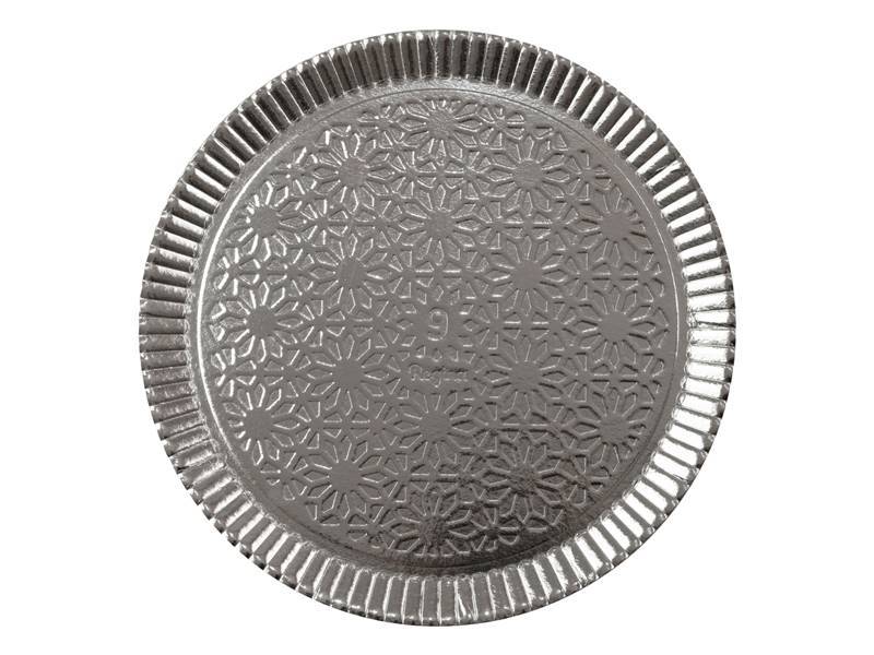 BANDEJA LAMINADA REGINA REDONDA N9 PRATA