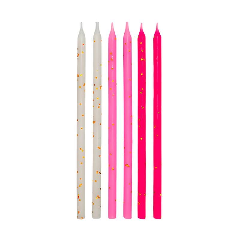 VELA PALITO REGINA DEGRADE ROSA C/6