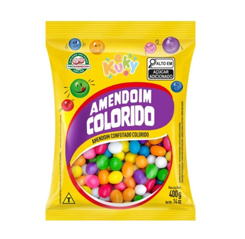AMENDOIM KUKY COLORIDO 400G