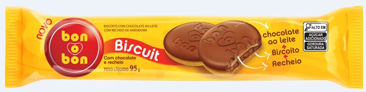 BISC BONOBON BISCUIT CHOC/AMENDOIM 95G
