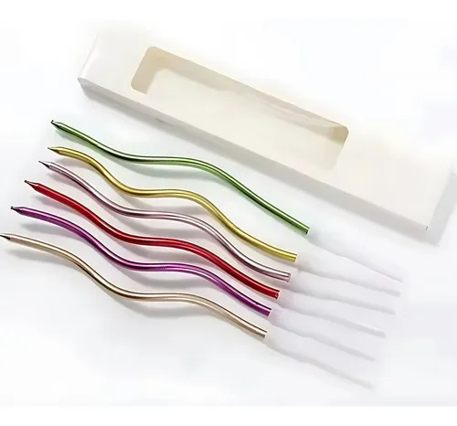 VELA BRINK BEM ONDULADA COLORIDA C/6