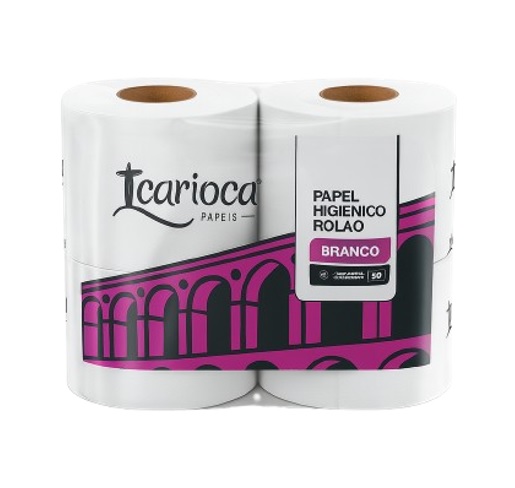 PAPEL HIG ROLAO CARIOCA BCO 300MT C/8
