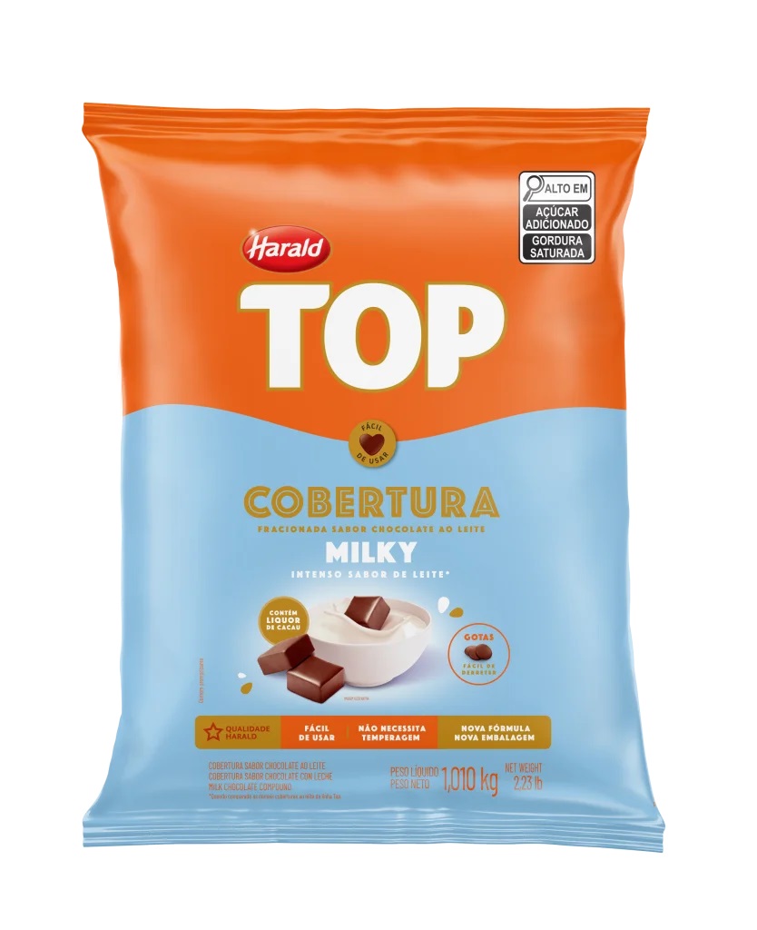CHOC EM GOTA HARALD TOP MILKY 1,010KG