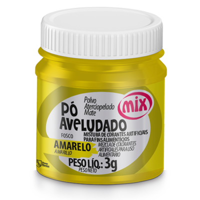 CORANTE MIX PO AMARELO FOSCO AVELUDAD 3G