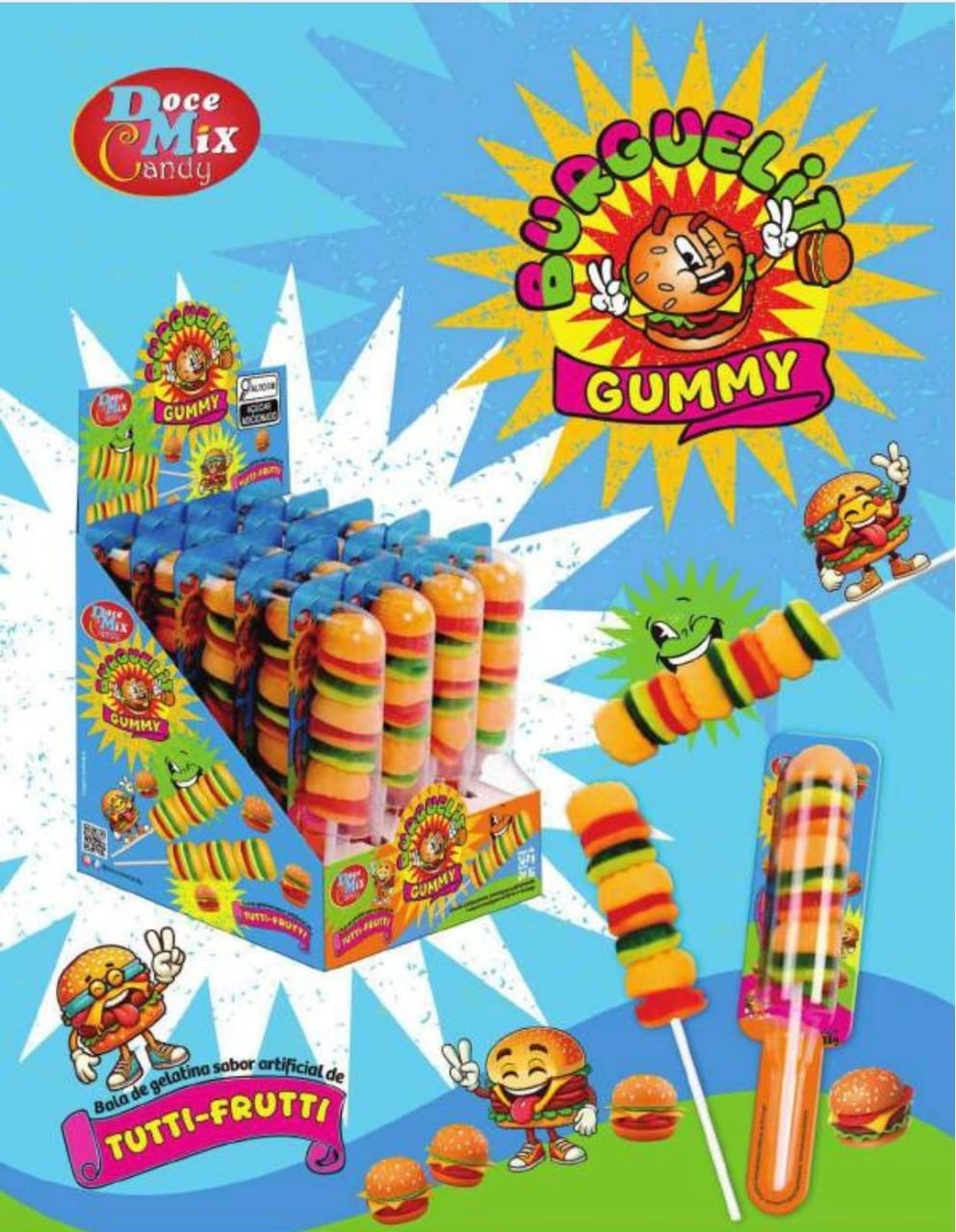 BALA GELATINA BURGUELITO DOCE MIX 18G