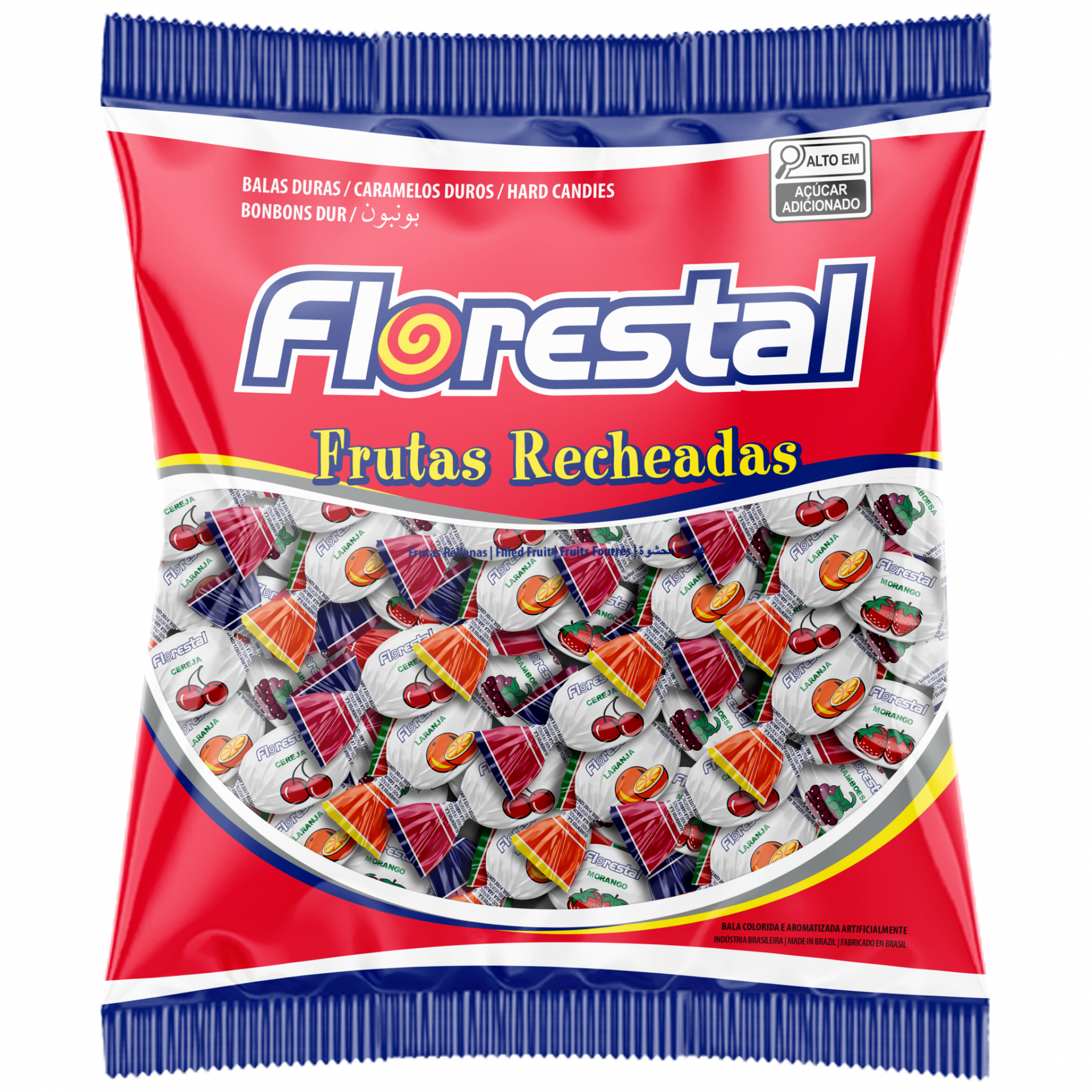 BALA FLORESTAL FRUTAS RECHEADAS 500G