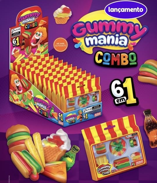 BALA GUMMY MANIA COMBO AUDAZ 60G