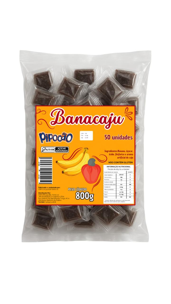 BANACAJU PIPOCAO 800G C/50