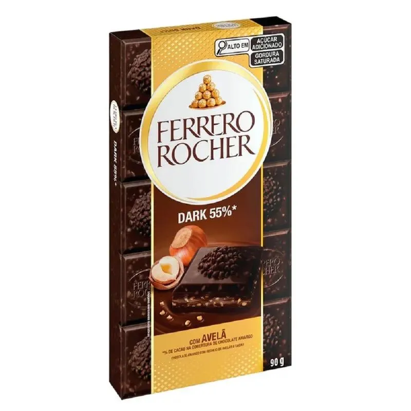 CHOC TABLETE FERRERO ROCHER 90G DARK 55%