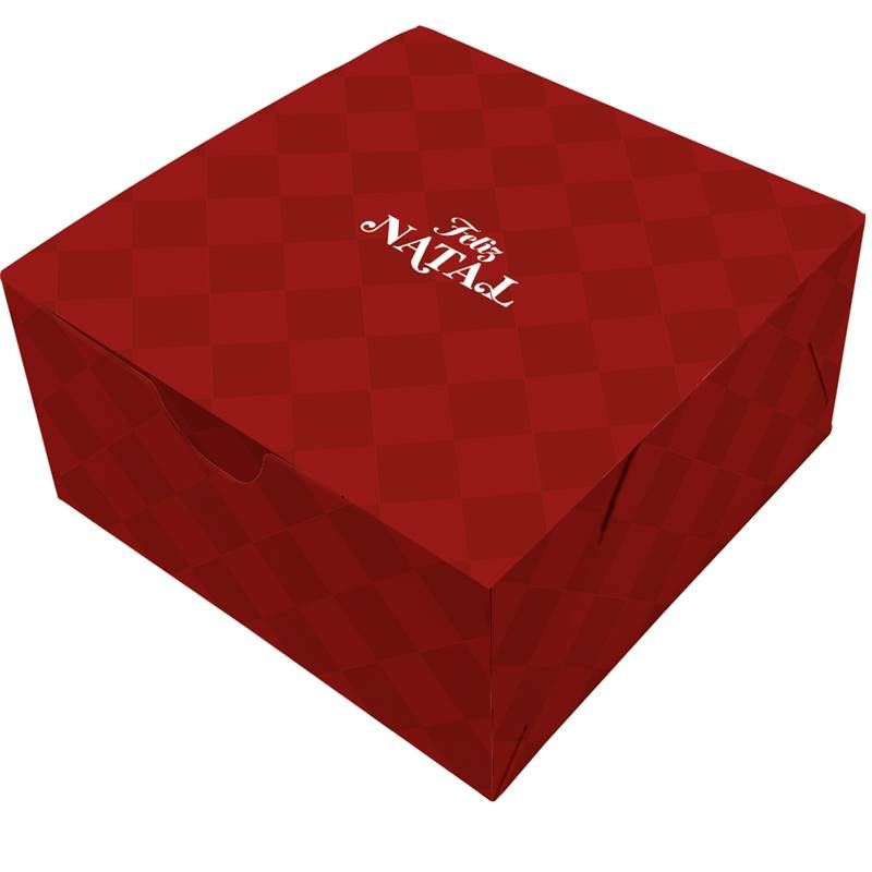 CAIXA P/4 DOCES REGINA NATAL VERMELHO