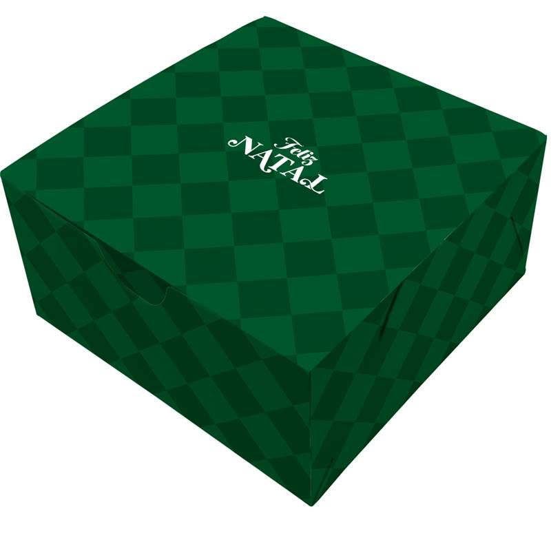 CAIXA P/4 DOCES REGINA NATAL VERDE