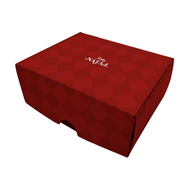 CAIXA P/6 DOCES REGINA NATAL VERMELHO