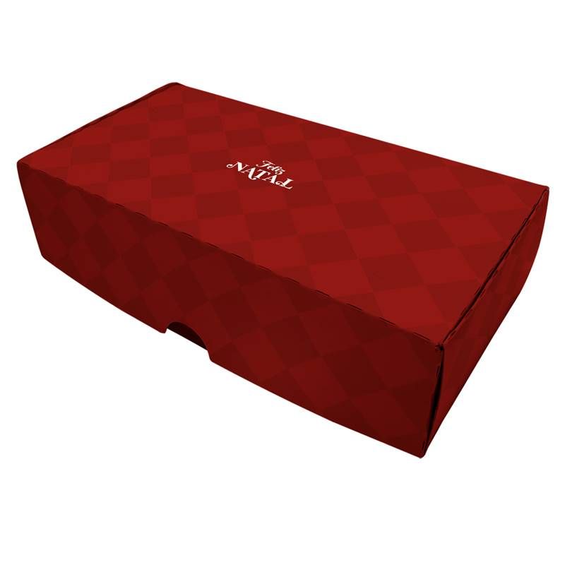 CAIXA P/8 DOCES REGINA NATAL VERMELHO