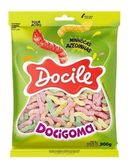 GOMA DOCILE MINHOCA AZEDINHA 900G