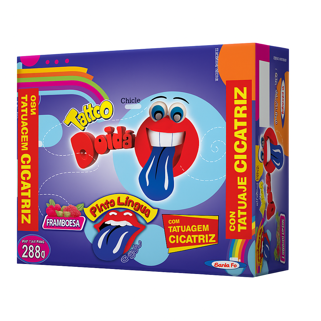 CHICLE STA FE TATOO CICATRIZ FRAMB C/90