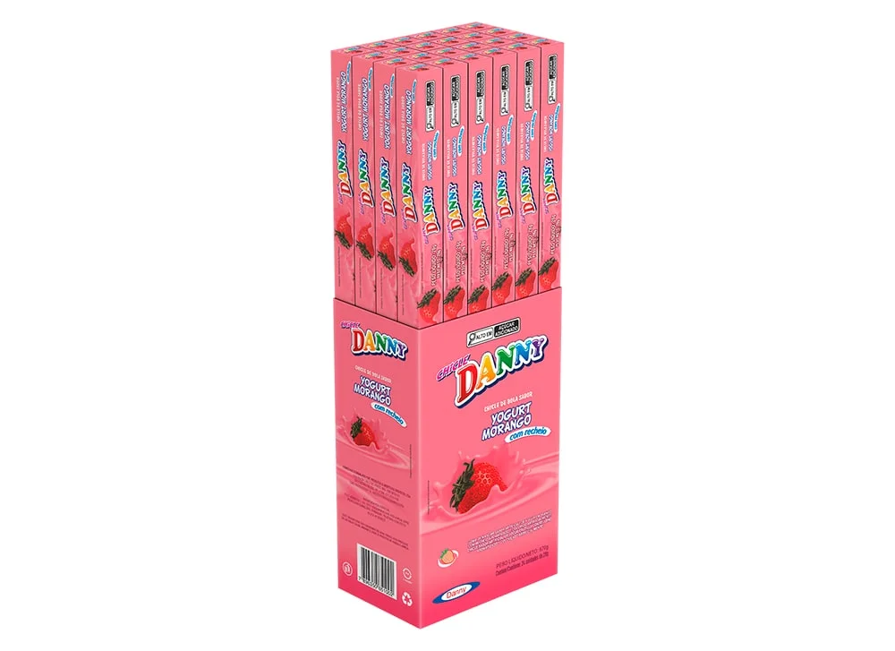 CHICLE DANNY YOGURT MORANGO 28G UN