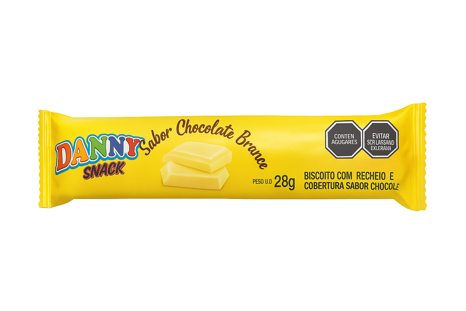 CHOC DANNY SNACK CHOCOLATE BRANCO 28G UN