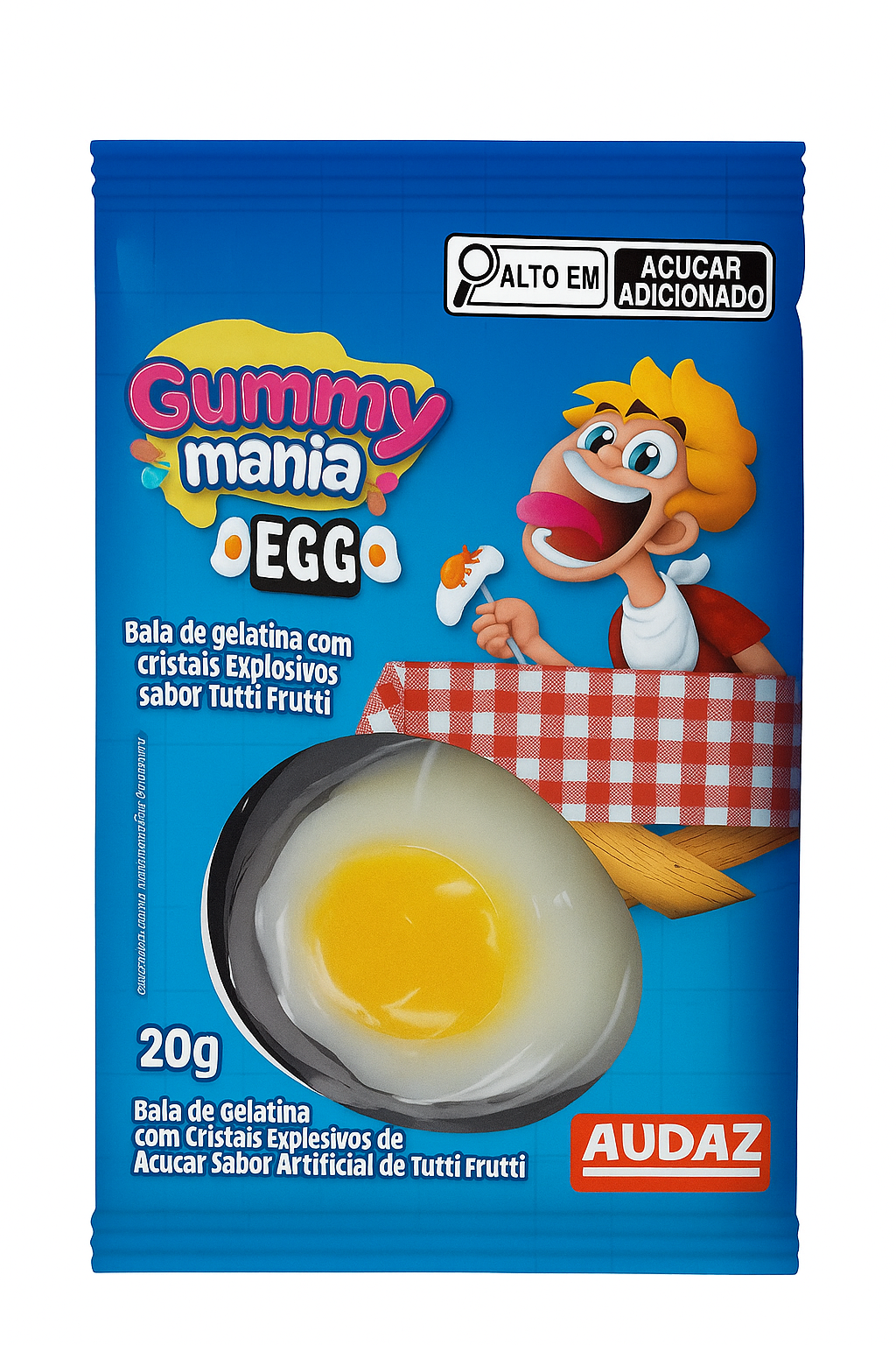 Audaz BALA GELATINA AUDAZ GUMMY MANIA EGG 20G | Pipocão