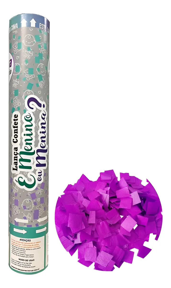 LANCA CONFETE SILVER CHA REVEL ROXO 30CM