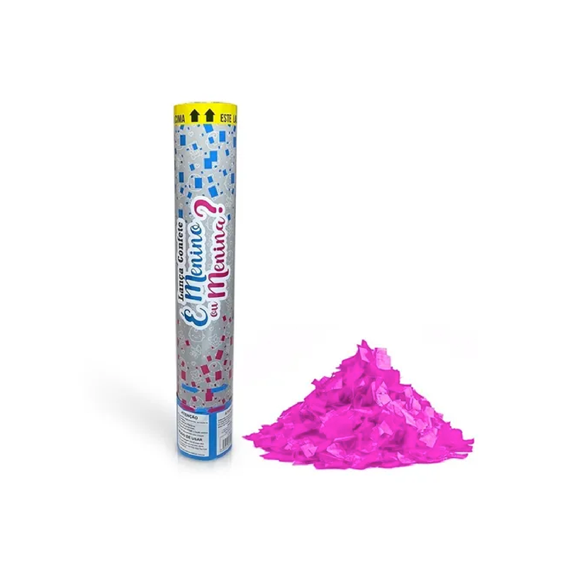 LANCA CONFETE SILVER CHA REVEL ROSA 30CM