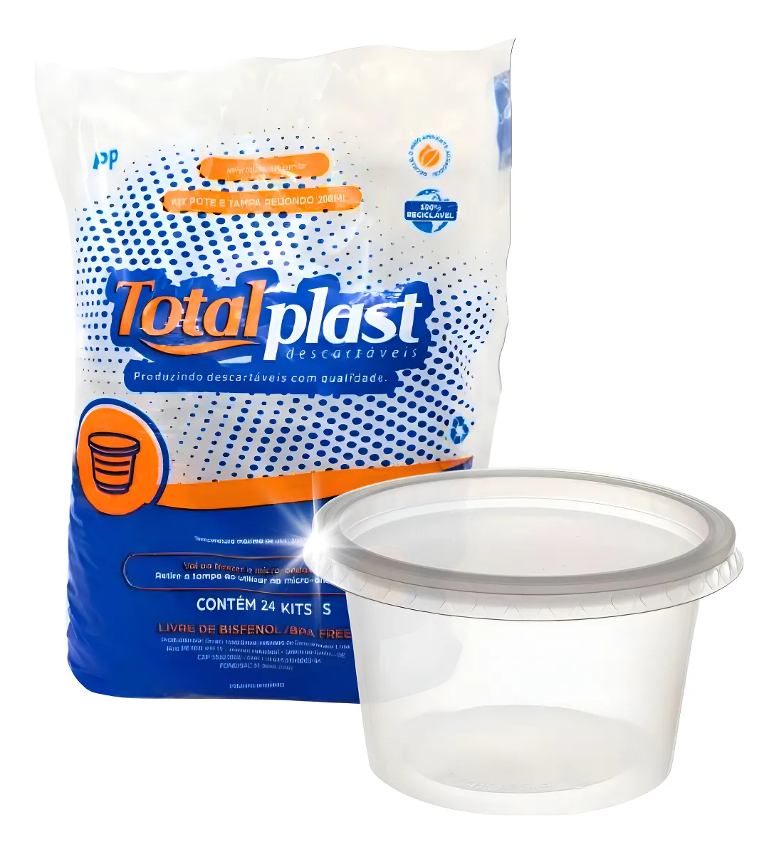 POTE PLAST C/TP PP MIC TOTAL 1000ML C/24