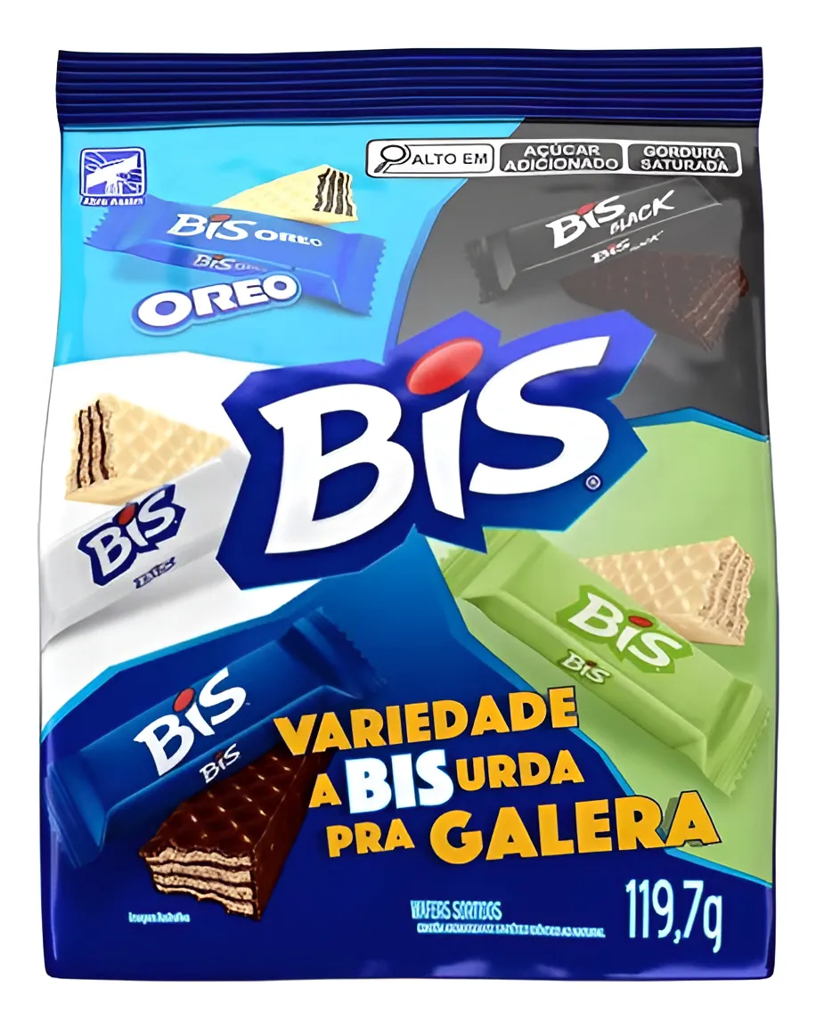 CHOC BIS LACTA SORTIDOS 119,7G