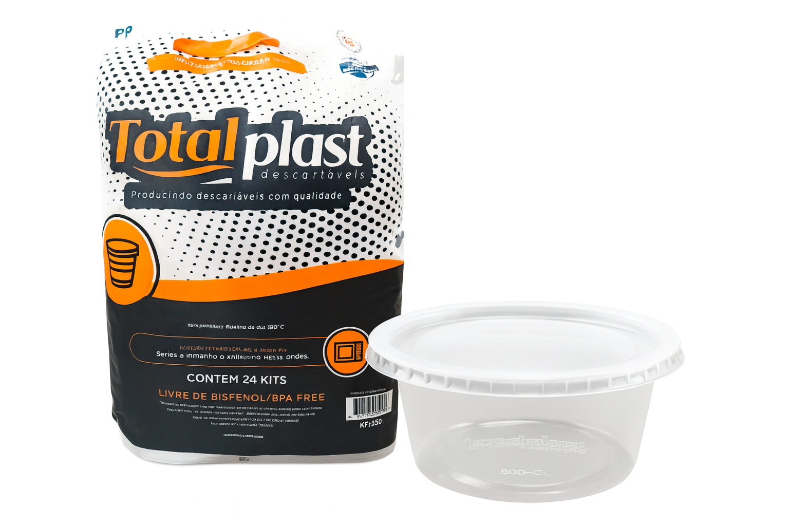 POTE PLAST C/TP PP MIC TOTALP 500ML C/24