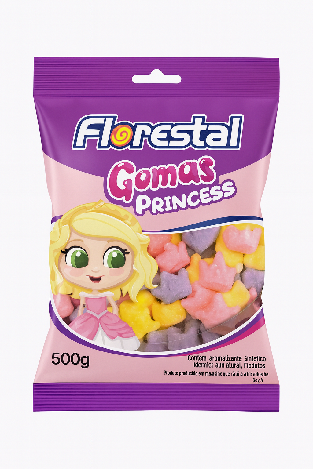 BALA DE GOMA FLORESTAL PRINCESS 500G