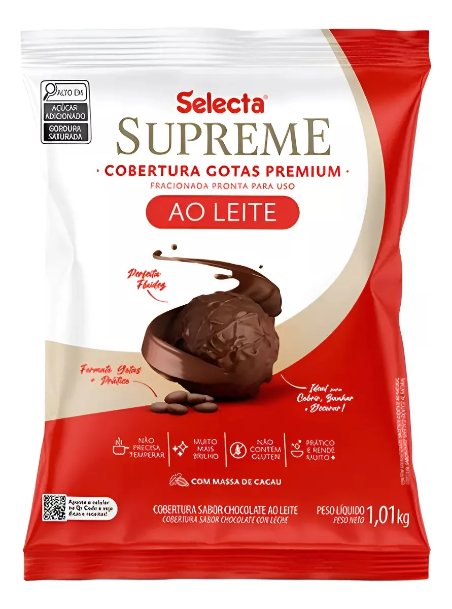 CHOC GOTA SELECTA SUPREME LEITE 1,010KG