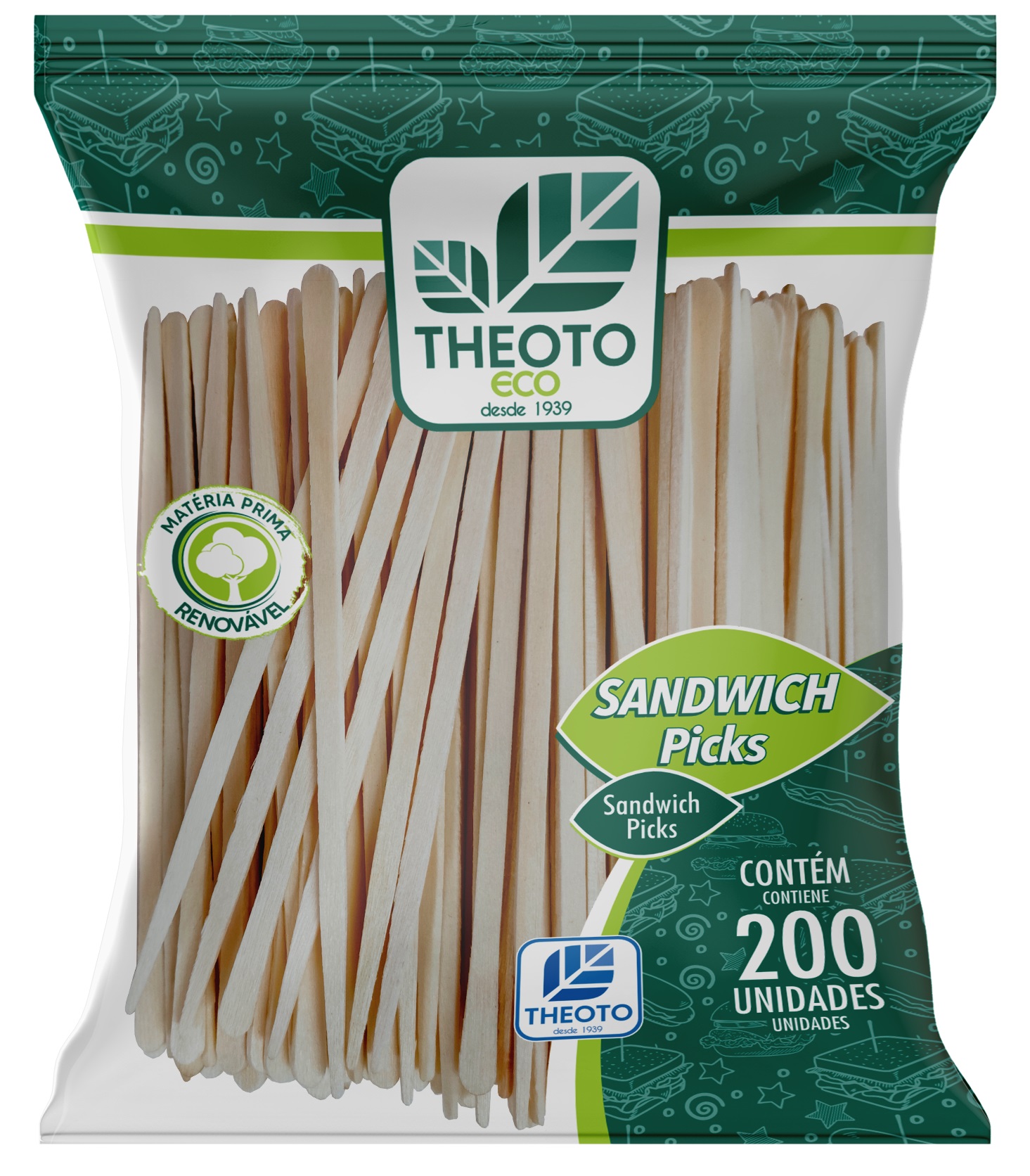 PALITO SANDUICHE MADEIRA THEOTO C/200