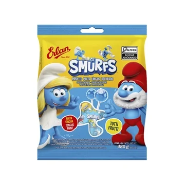 PIR ERLAN SMURFS PINTA LINGUA 480G C/40