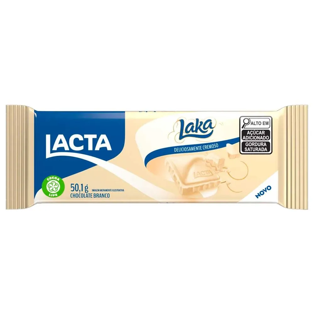 CHOC TABLETE LACTA LAKA BRANCO 50,1G