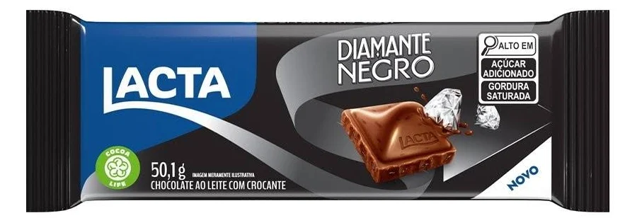 CHOC TABLETE LACTA DIAMANTE NEGRO 50,1G