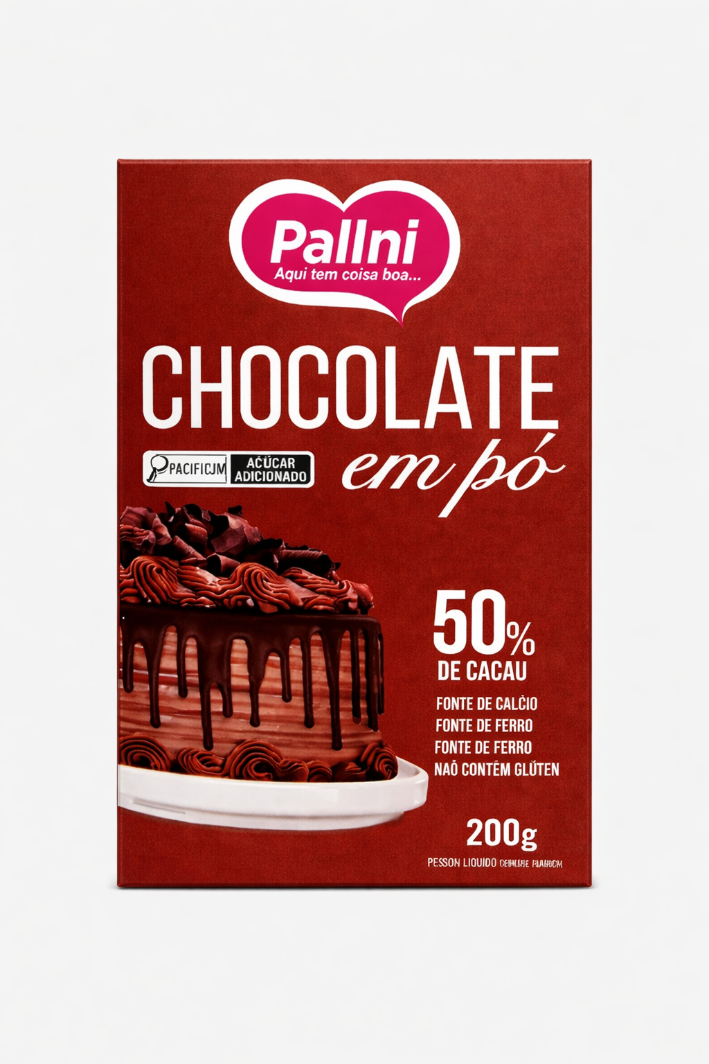 CHOC EM PO PALLNI 50% CACAU CX 200G