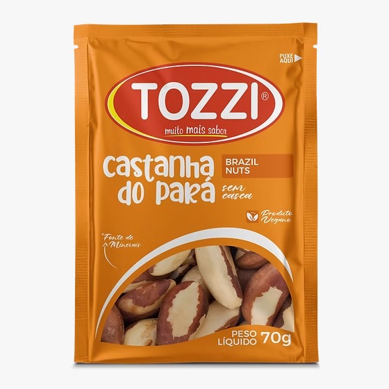 CASTANHA DO PARA SEM CASCA TOZZI 70G