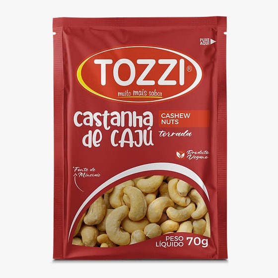 CASTANHA DE CAJU TORRADA TOZZI 70G