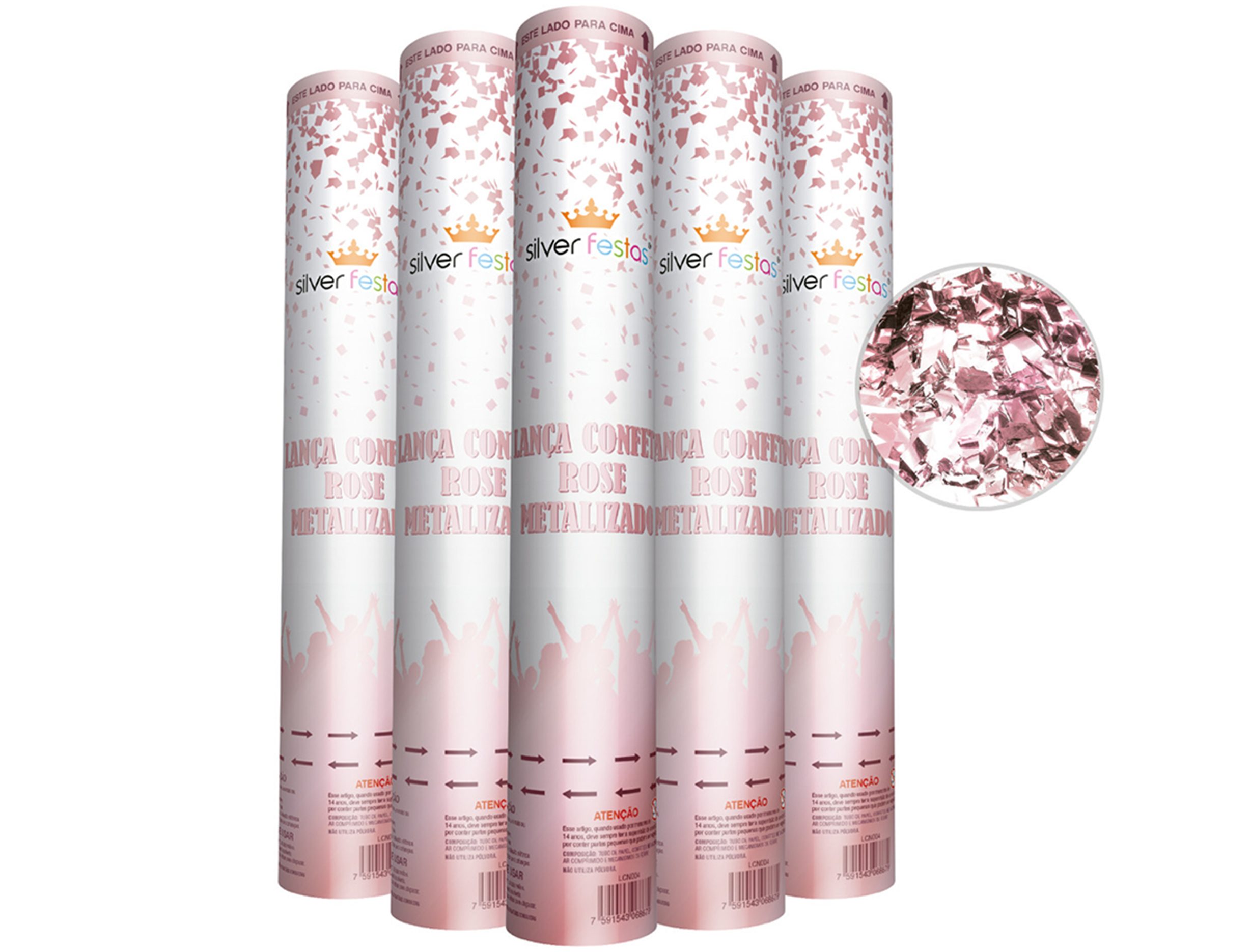 LANCA CONFETE SILVER ROSE GOLD 30CM UN