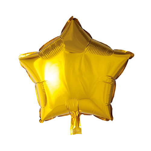 BALAO METAL SILVER ESTRELA DOUR  45CM UN