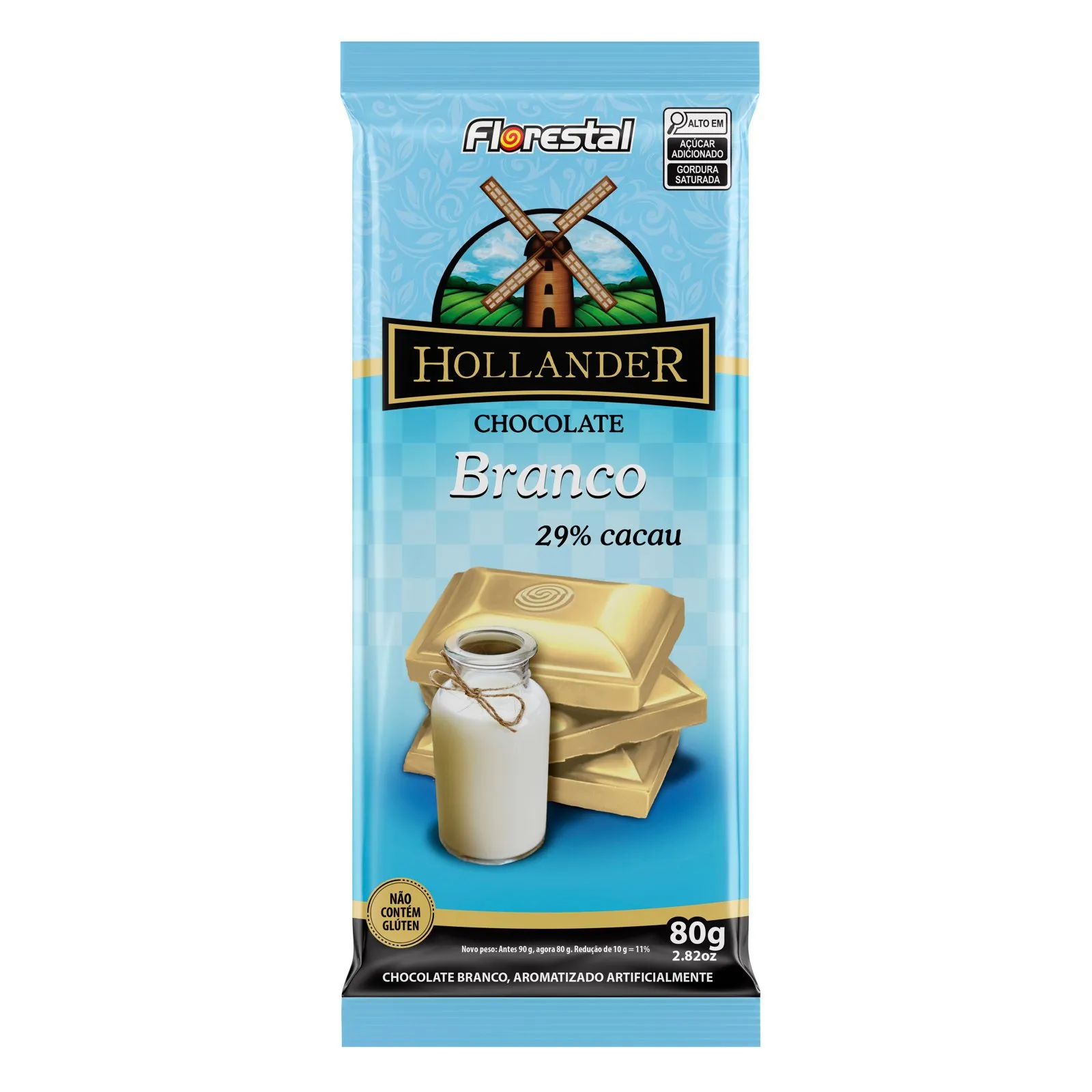 CHOC TABLETE FLORESTAL HOLLANDER 80G BCO