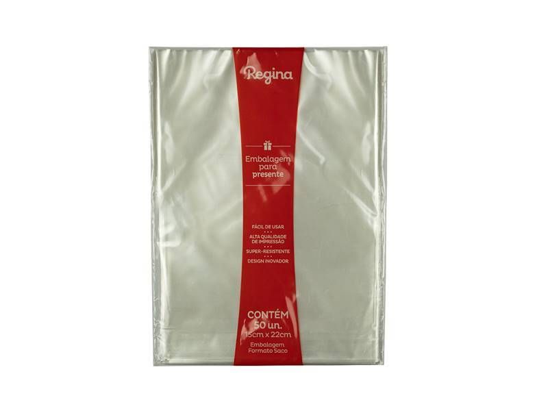 SACO PLAST TRANSP REGINA 15CMX22CM C/50