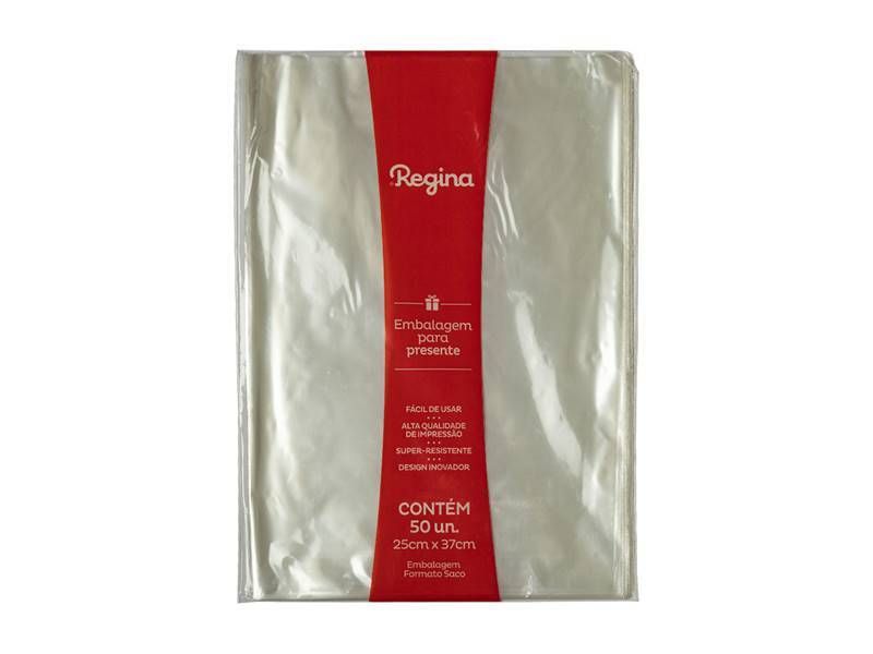 SACO PLAST TRANSP REGINA 25CMX37CM C/50