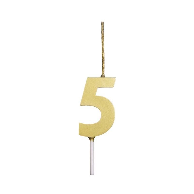 VELA MINI REGINA PICK METALIZ OURO N5 UN