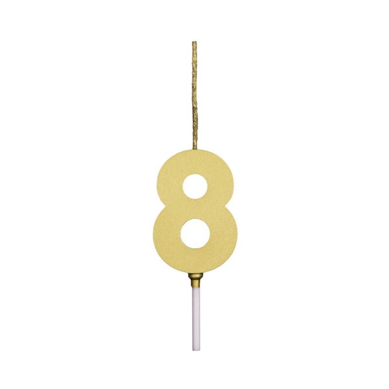 VELA MINI REGINA PICK METALIZ OURO N8 UN