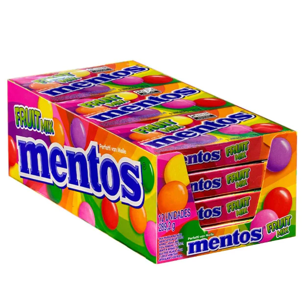 Mentoes Box MENTOS SLIM BOX FRUIT MIX 24,1G UN | Pipocão