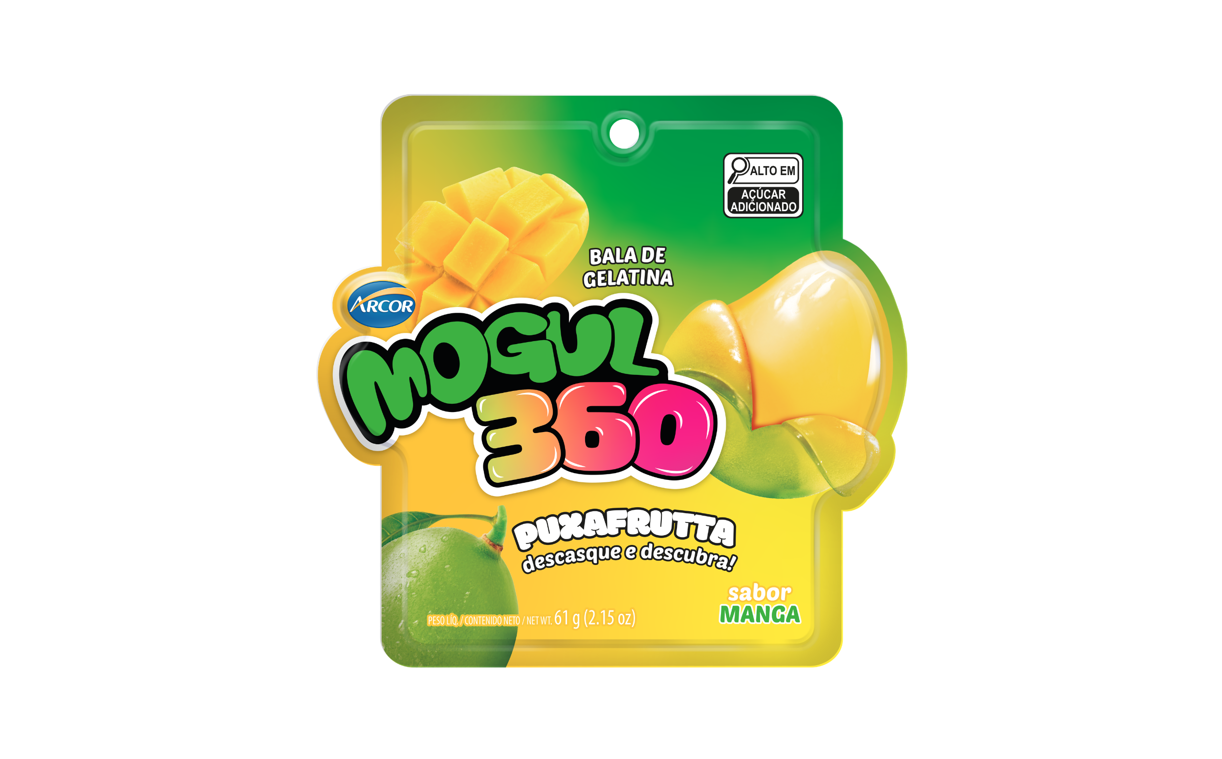 BALA GELATINA ARCOR PUXAFRUTTA MANGA 61G