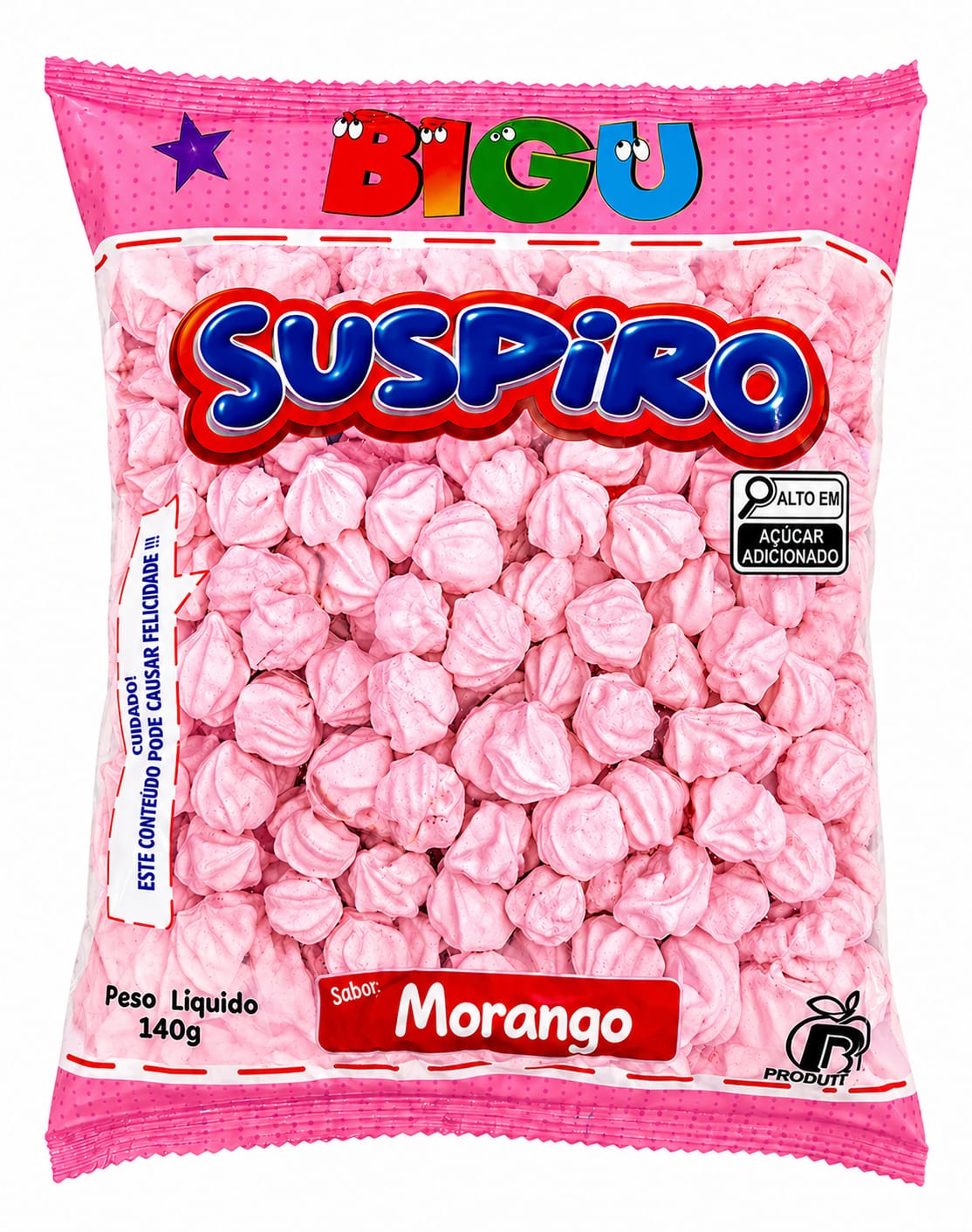 SUSPIRO BIGU MORANGO 140G