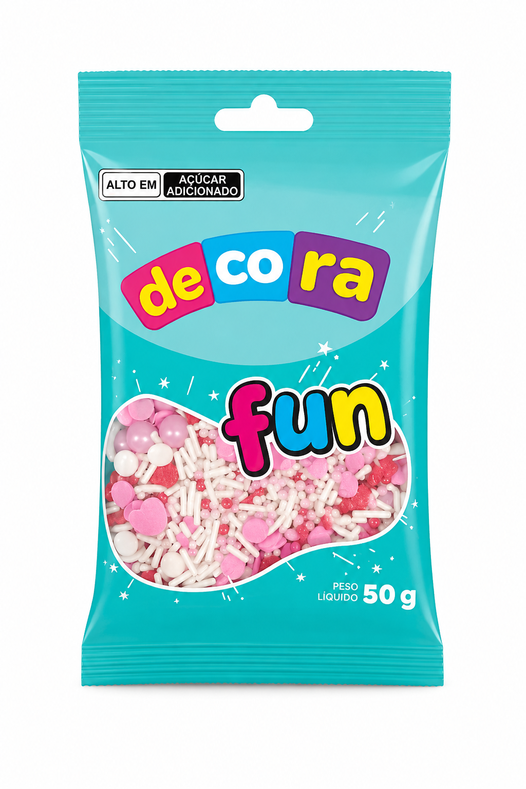 CONFEITO CACAU FOODS DECOR FUN SWEET 50G