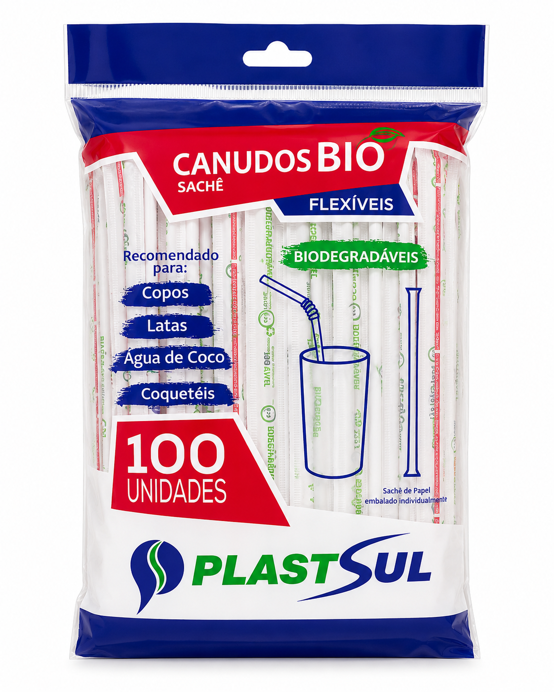 CANUDO BIODEG DOBR 6MM PLASTSUL C/100