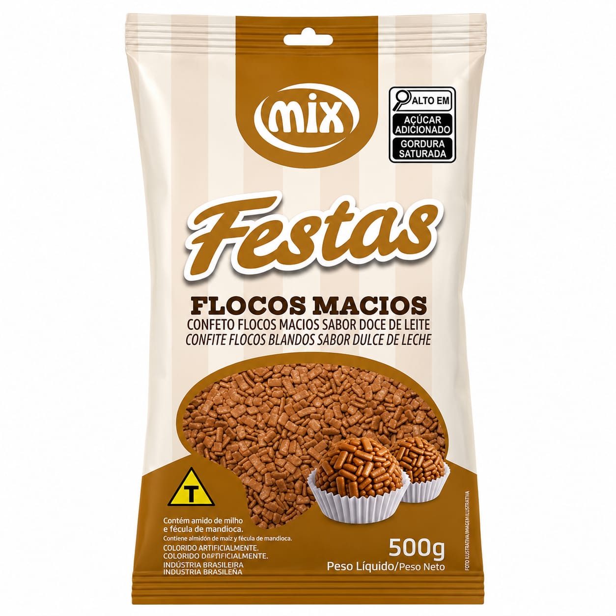 CONFEITO MIX FLOCOS MACIO DOC LEITE 500G